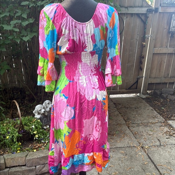 Floral Multicolor Women's Dress - Picture 4 of 6